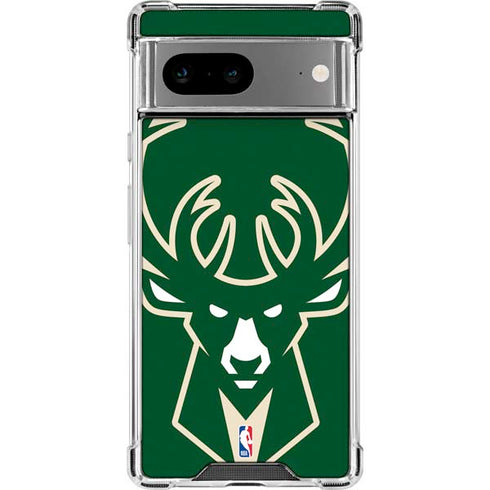 NBA Milwaukee Bucks Large Logo Google Pixel 7a Clear Case